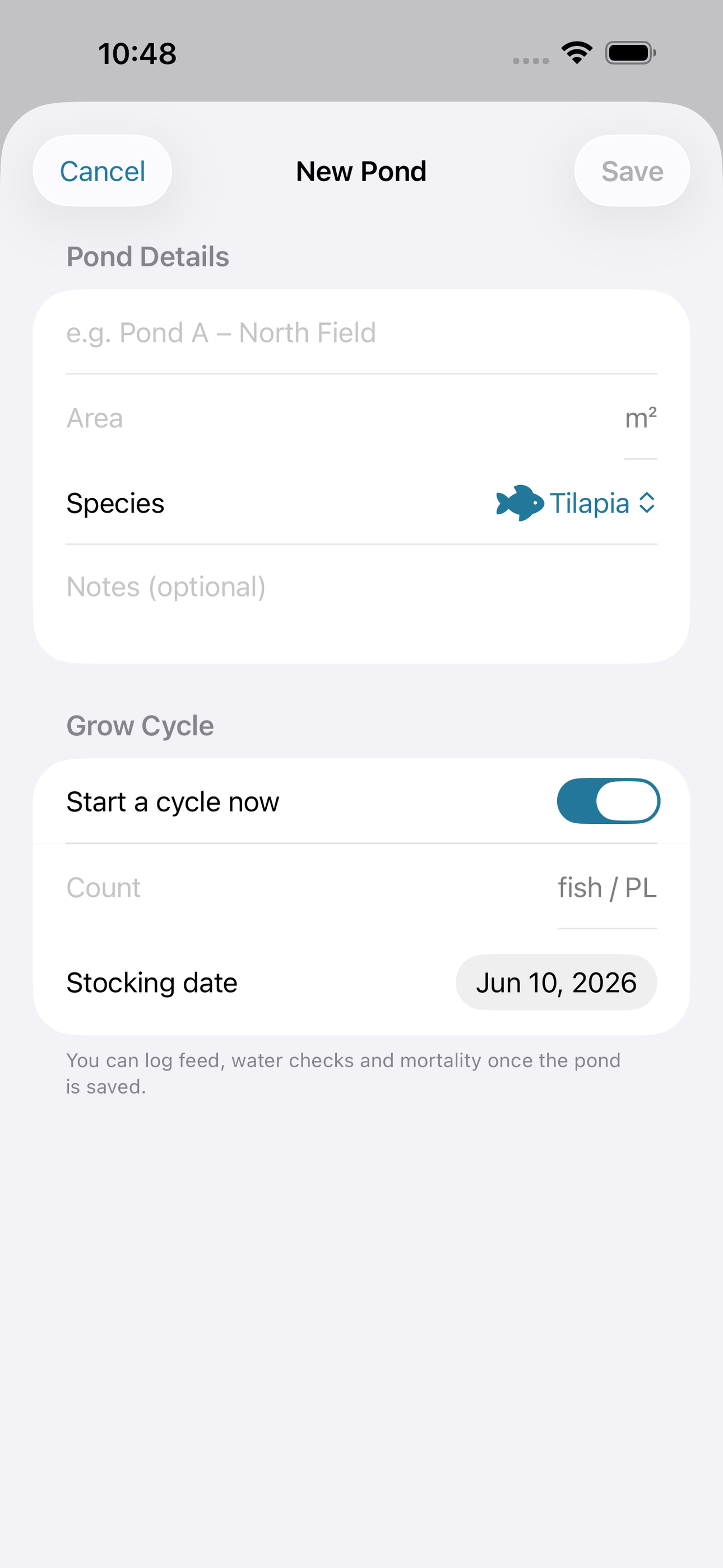 Pondlog screenshot 6 of 8