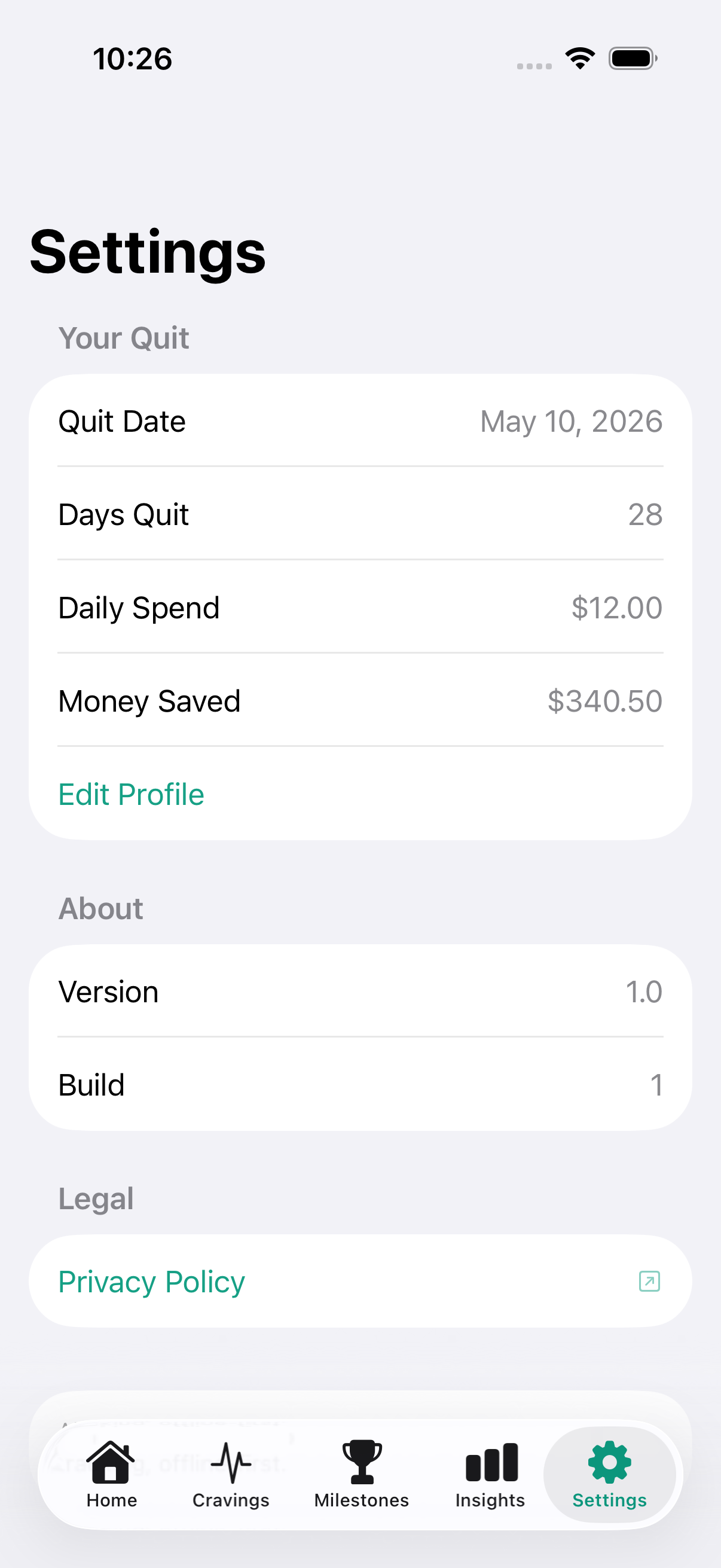 Quitkit screenshot 3 of 7