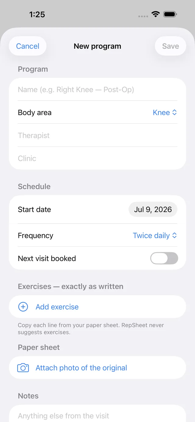 RepSheet screenshot 7