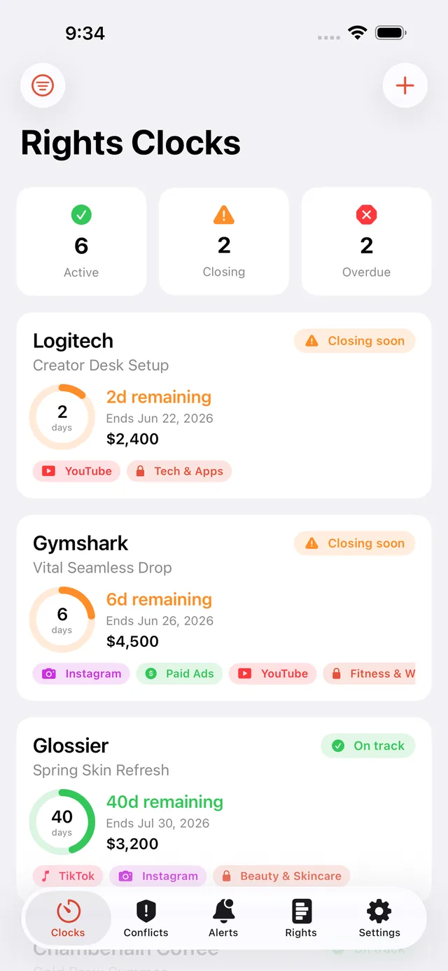 RightsClock screenshot 3
