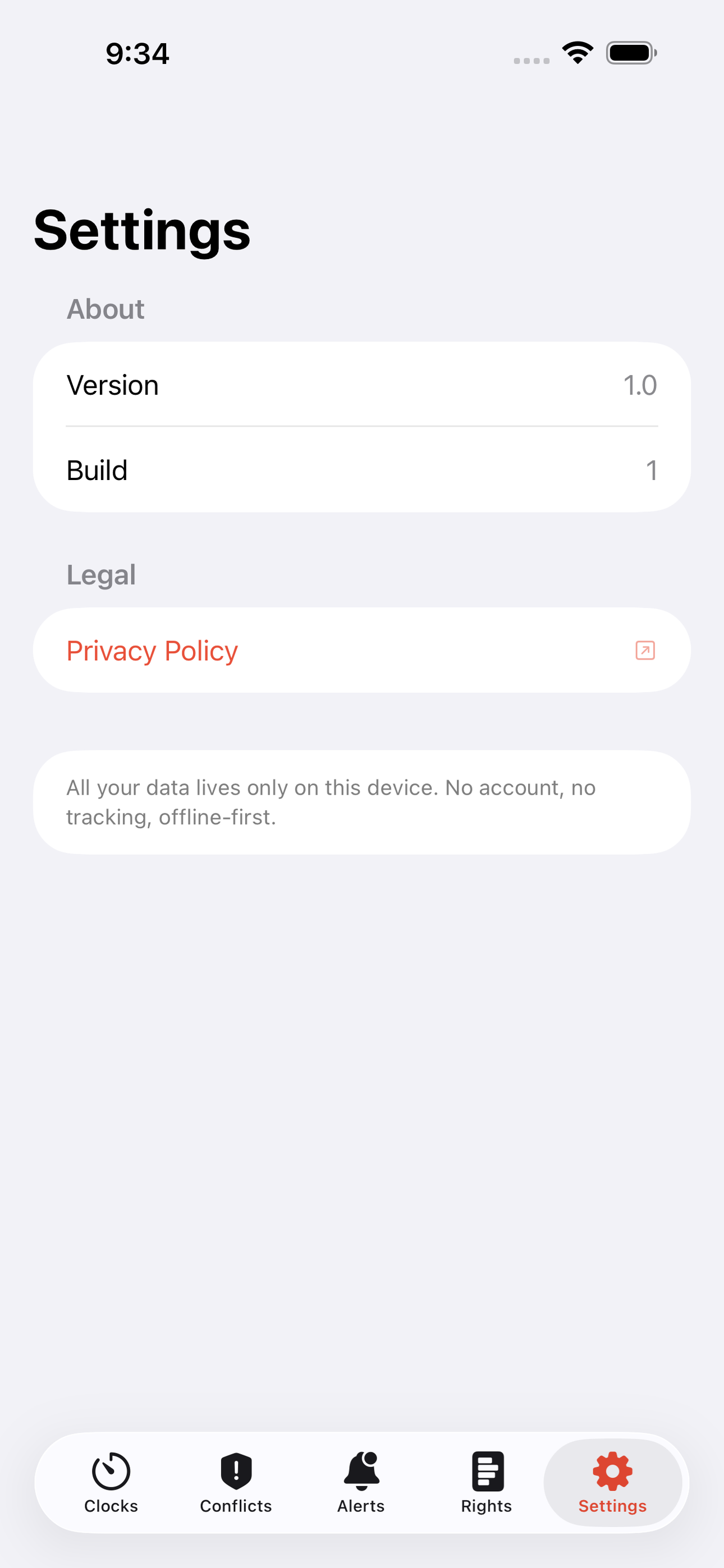 RightsClock screenshot 8 of 8