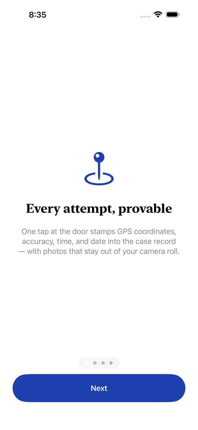 ServeProof screenshot 1