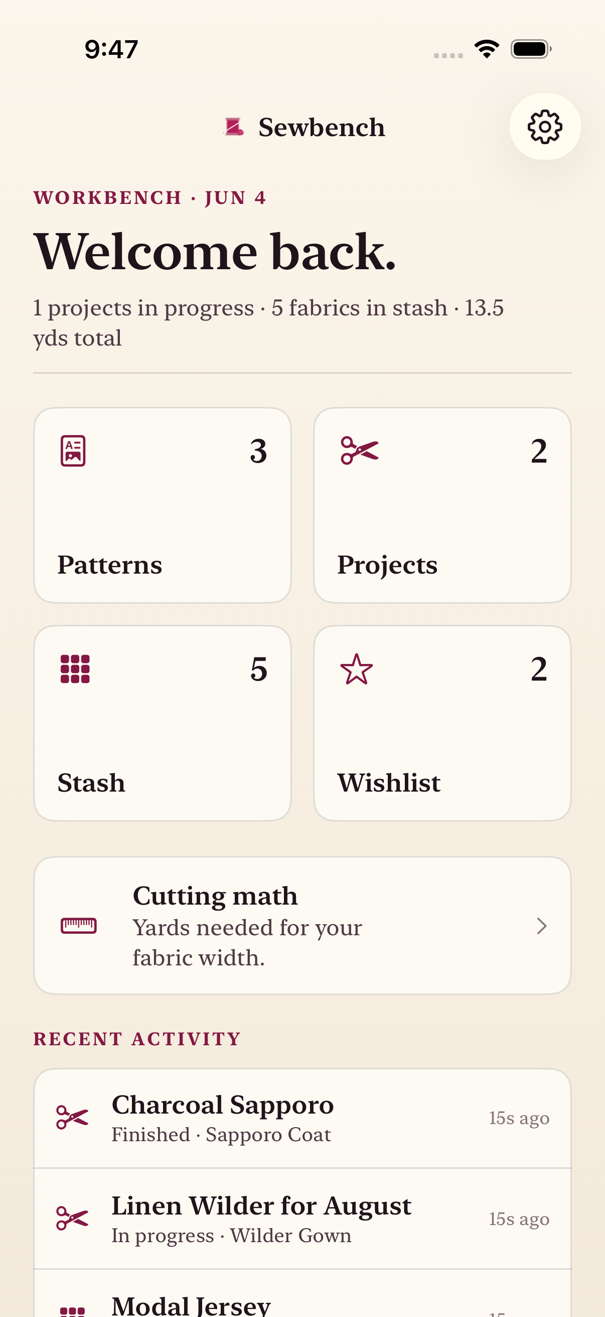Sewbench screenshot 1 of 6