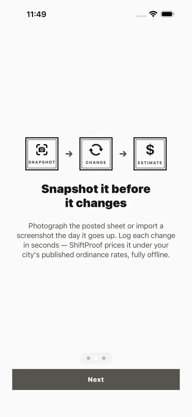ShiftProof screenshot 2
