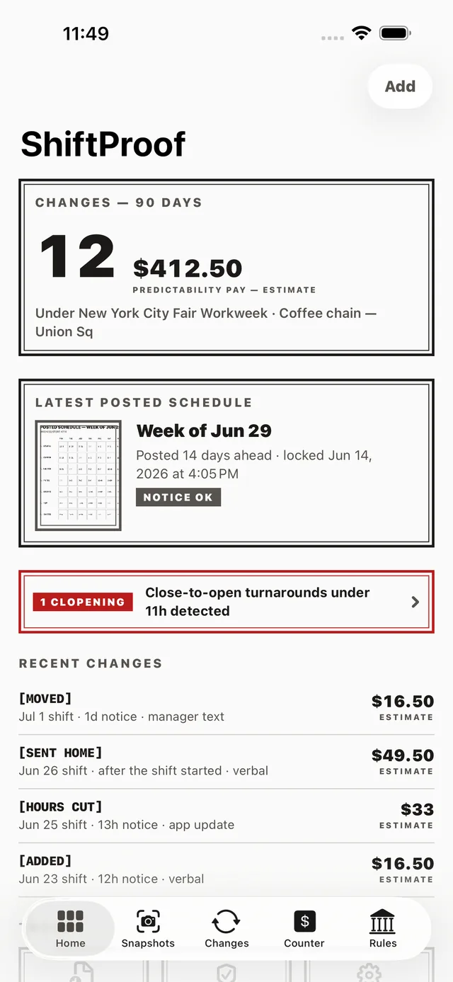 ShiftProof screenshot 3