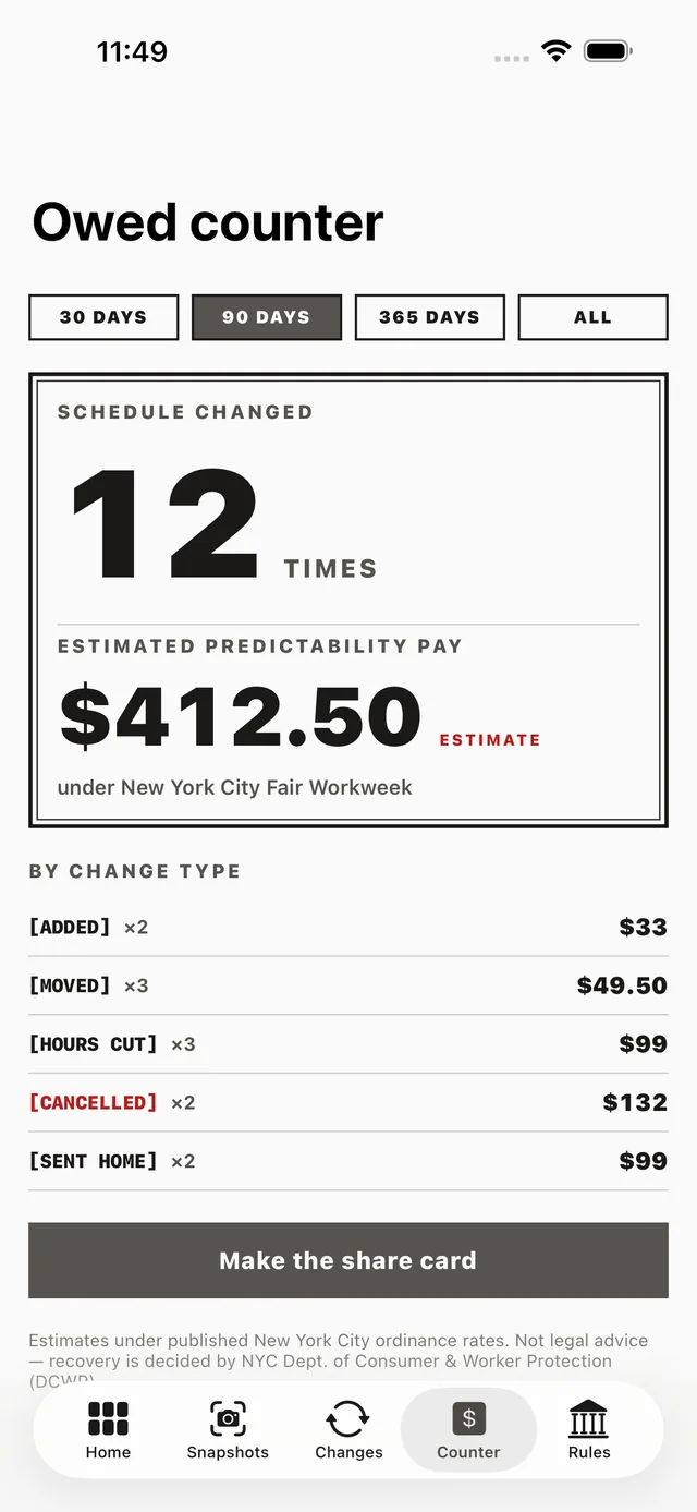 ShiftProof screenshot 7