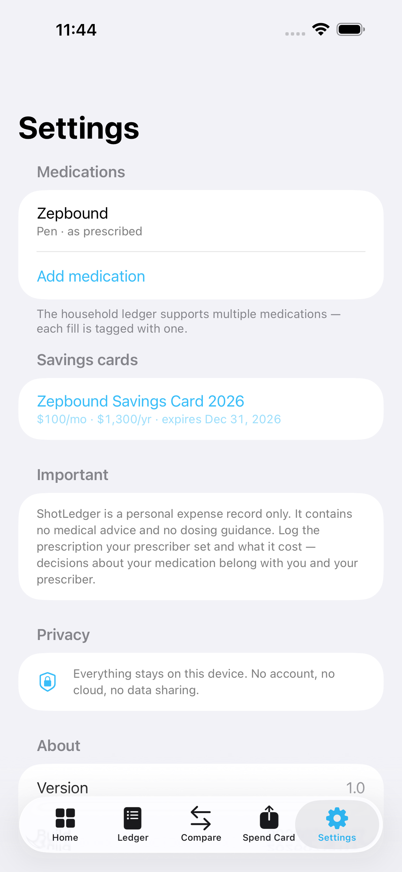ShotLedger screenshot 8 of 8