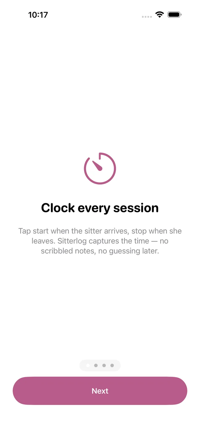 Sitterlog screenshot 1