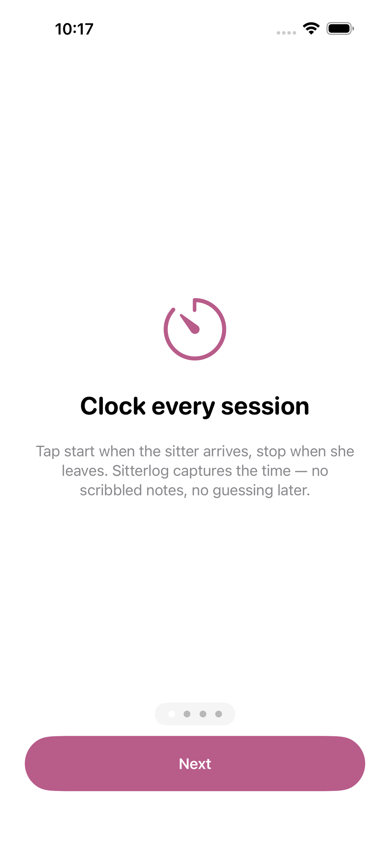 Sitterlog screenshot 1 of 8