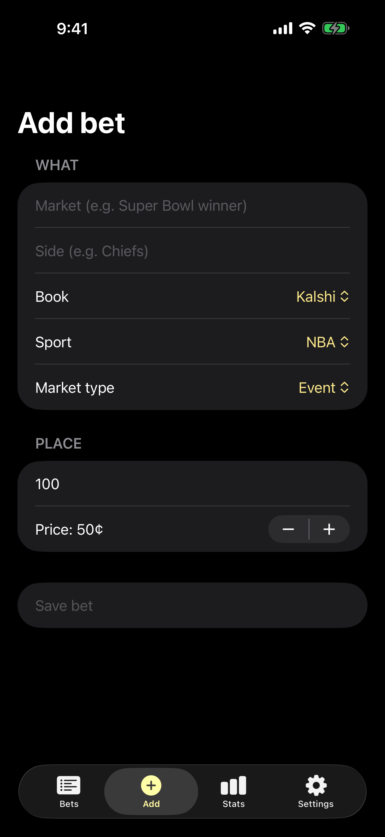 Wagerlog screenshot 2 of 4