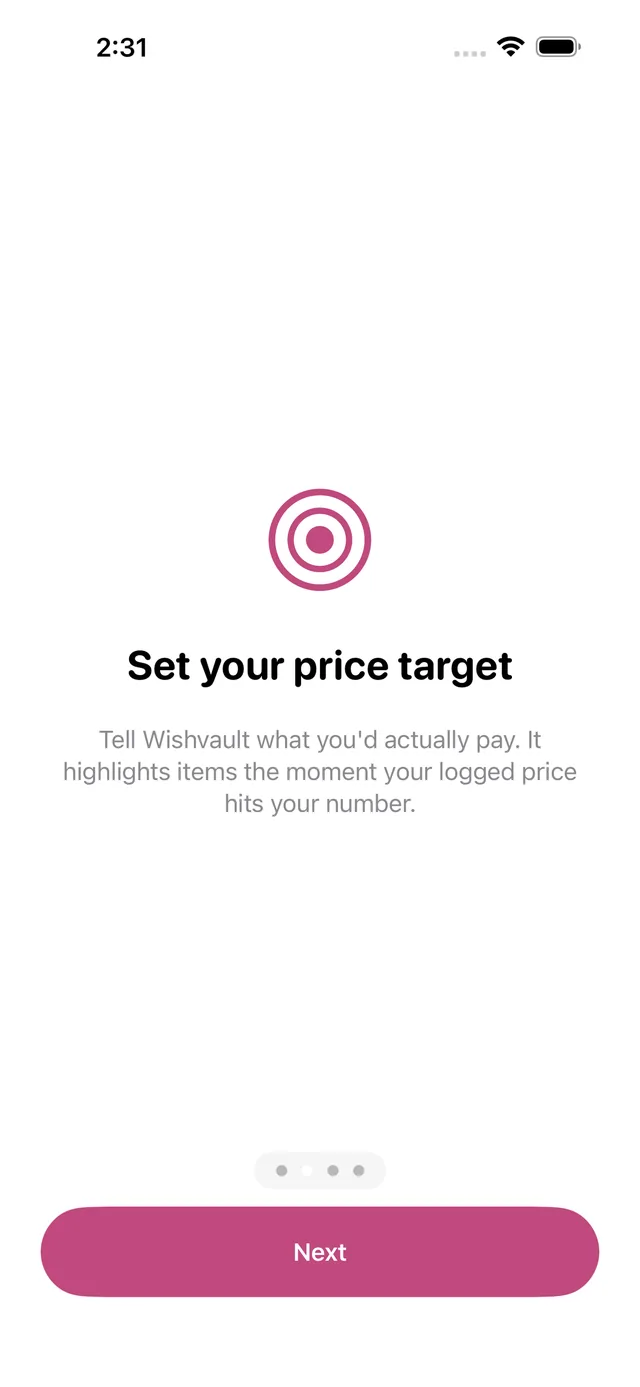 Wishvault screenshot 2