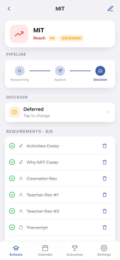 Admitly web app — screen 2