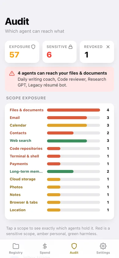 Agentfolio web app — screen 2
