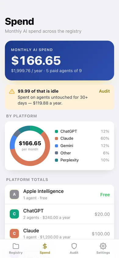 Agentfolio web app — screen 3