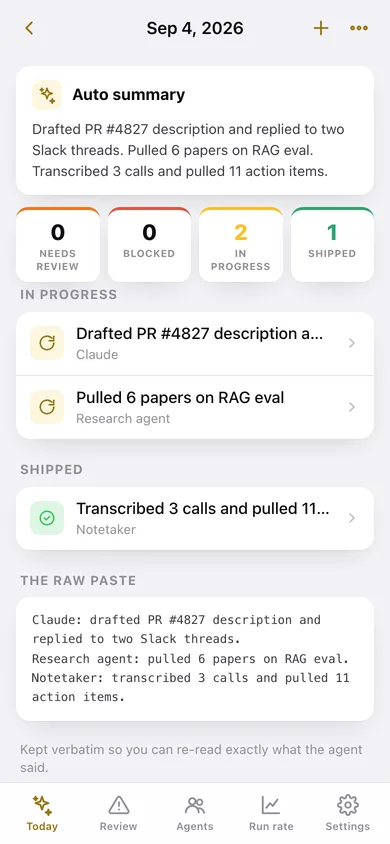 Agentmate web app — screen 2