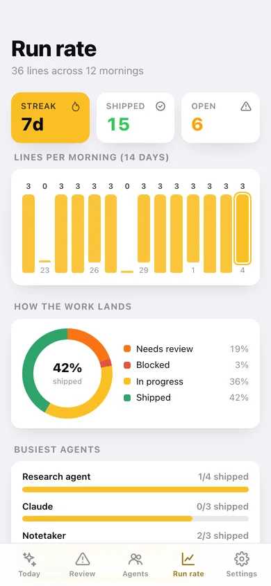 Agentmate web app — screen 3