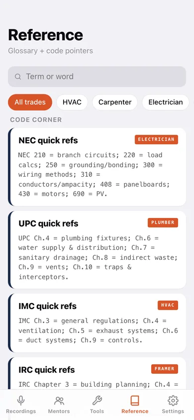 Apprent web app — screen 3