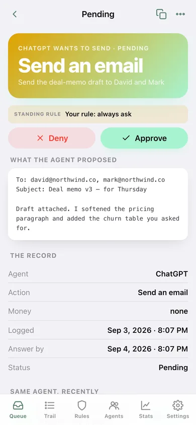 Approveit web app — screen 2