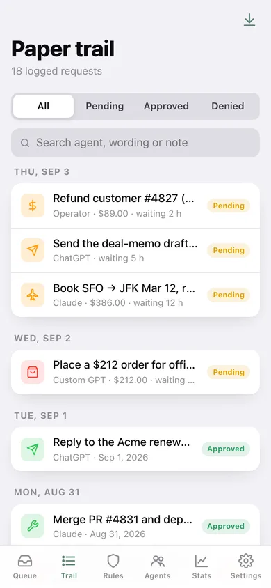 Approveit web app — screen 3