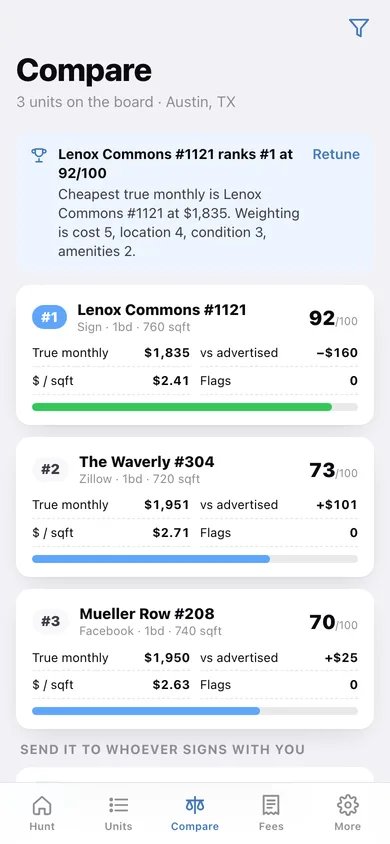 AptBook web app — screen 3