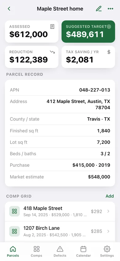Assessr web app — screen 2