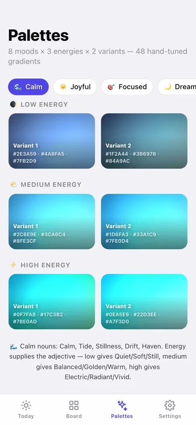 Auraboard web app — screen 3
