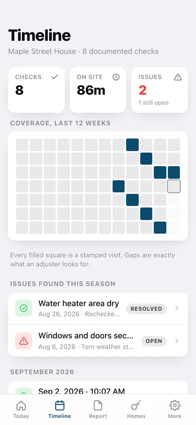 AwayCheck web app — screen 3