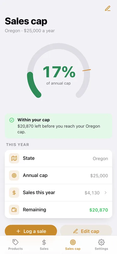 Cottage Label web app — screen 3