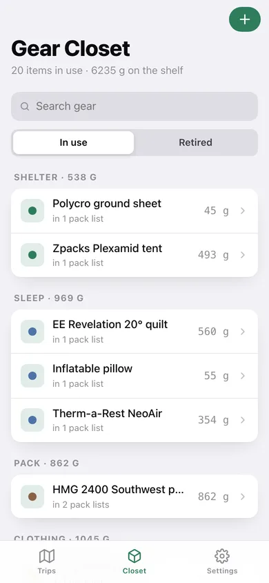 Baseweight web app — screen 3