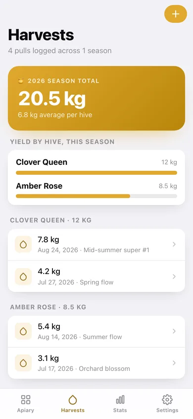 Beehive web app — screen 3