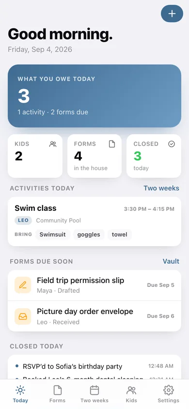 Brainfold web app — screen 1
