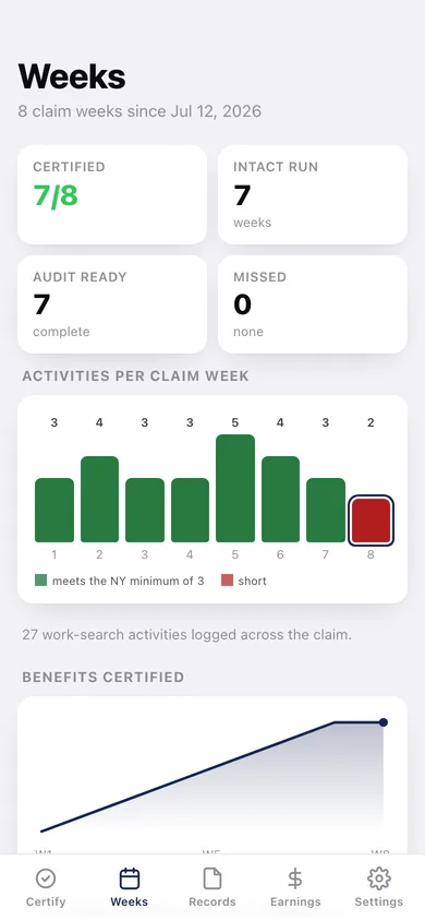 CertDay web app — screen 3