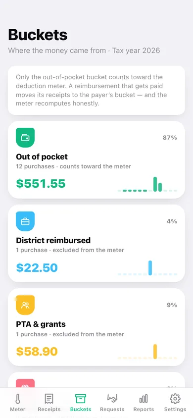 ChalkSpend web app — screen 2