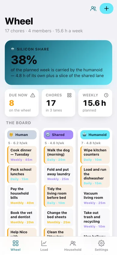 Choretrade web app — screen 1