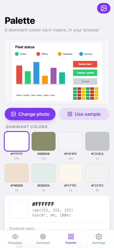 Color Truth web app — screen 3