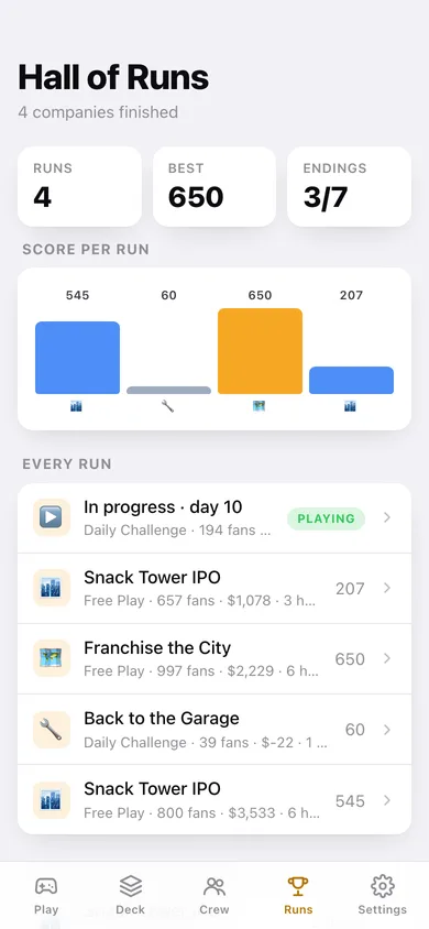 Startup City: SnackBot web app — screen 2