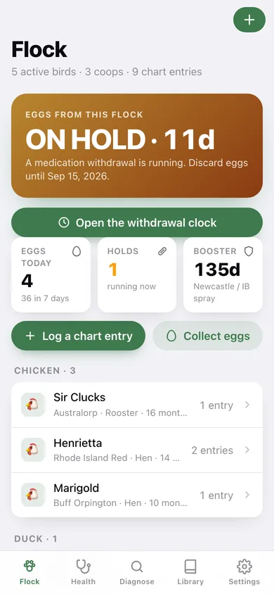 Coopkeep web app — screen 1