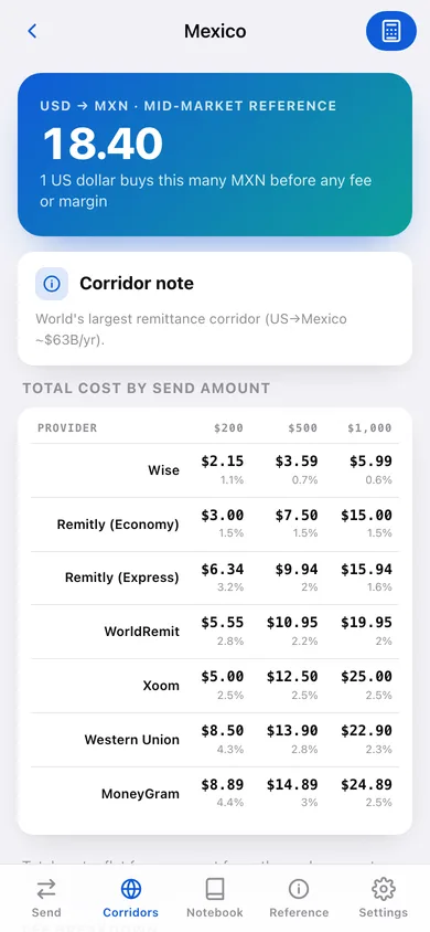 Corridor web app — screen 2