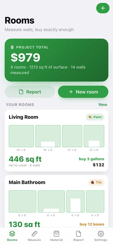 CoverKit: Paint & Tile web app — screen 1