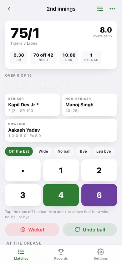 Crease web app — screen 2