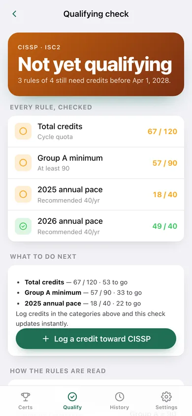 CreditKeep web app — screen 3