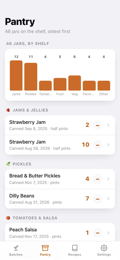 CropJar web app — screen 3