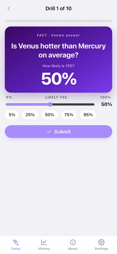 Crystalcal web app — screen 2