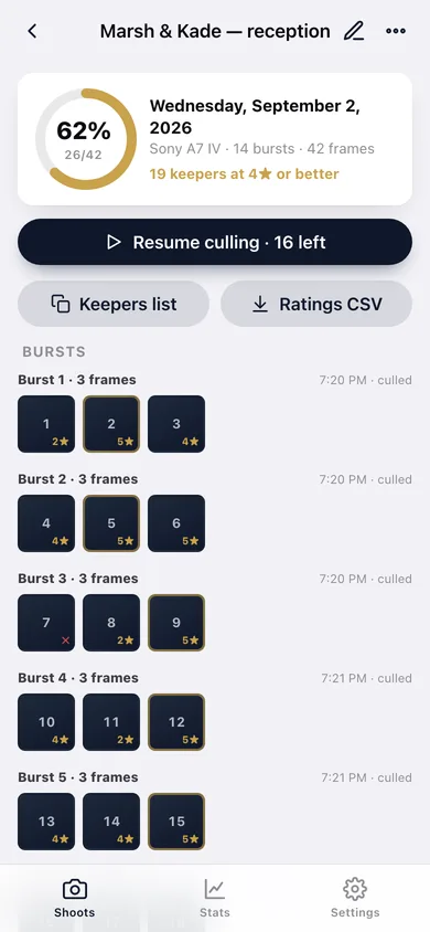CullKit web app — screen 2
