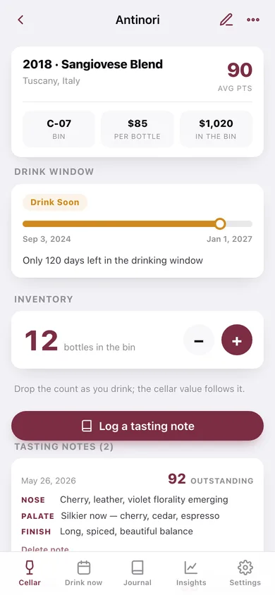 Decant web app — screen 2
