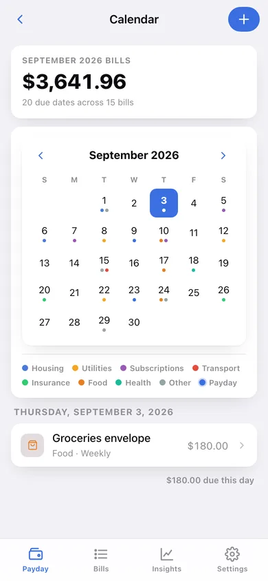 Duedate web app — screen 2
