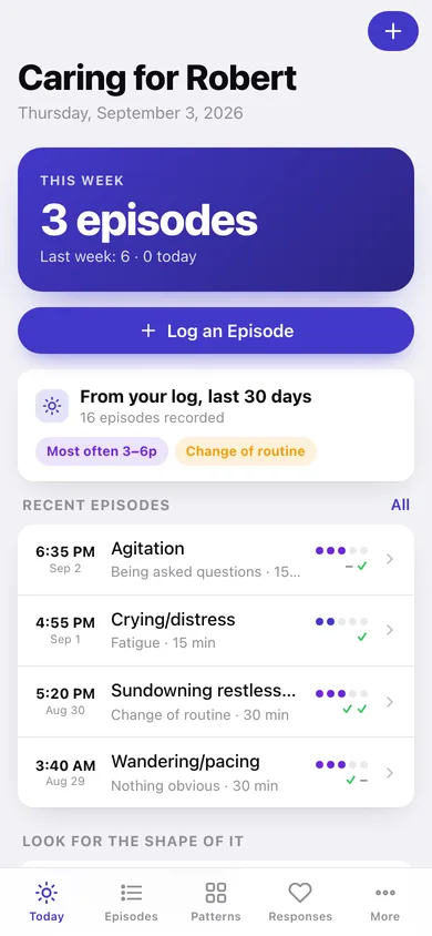 Duskwatch web app — screen 1