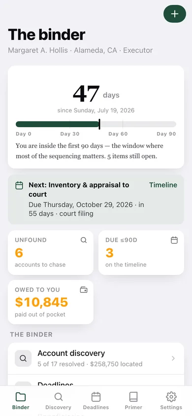 Estatey web app — screen 1