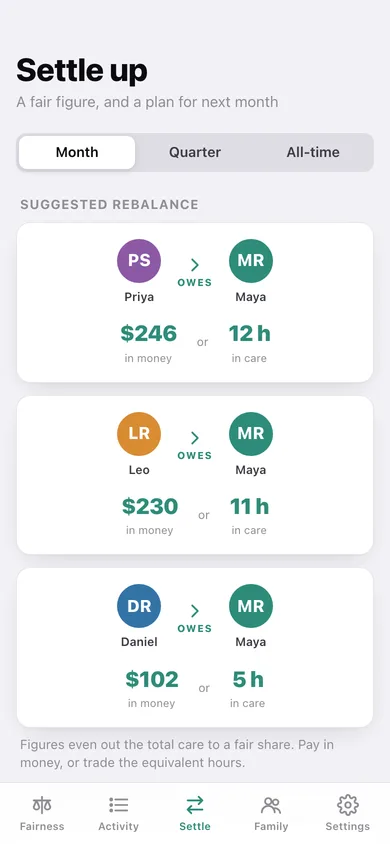 Evenhand web app — screen 2