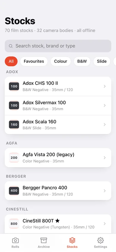 Filmroll web app — screen 3